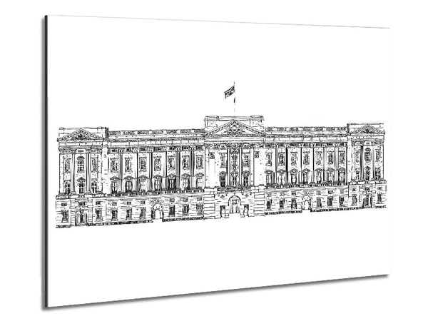 Buckingham Palace Drawing Metal Print