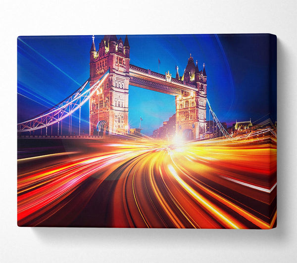  A Canvas Print of Tower Bridge Speed Of Light 2 Canvas Wall Art