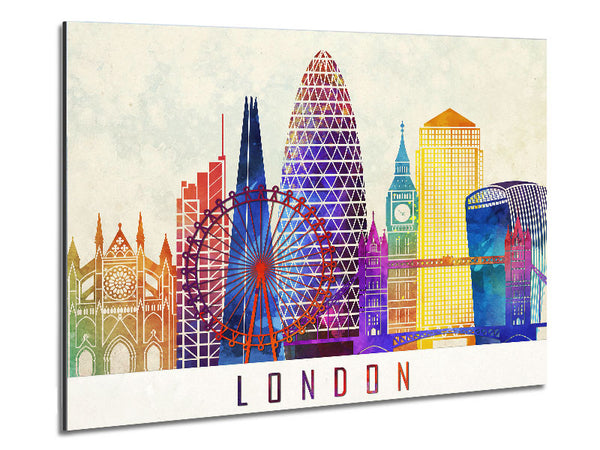 Rainbow City 2 Metal Print