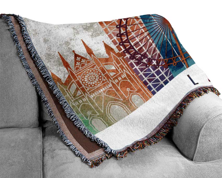 Rainbow City 2 Woven Blanket