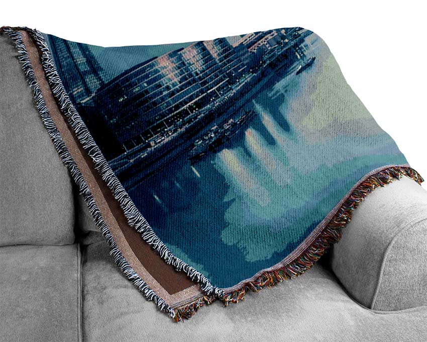 Over The Iconic Thames Woven Blanket