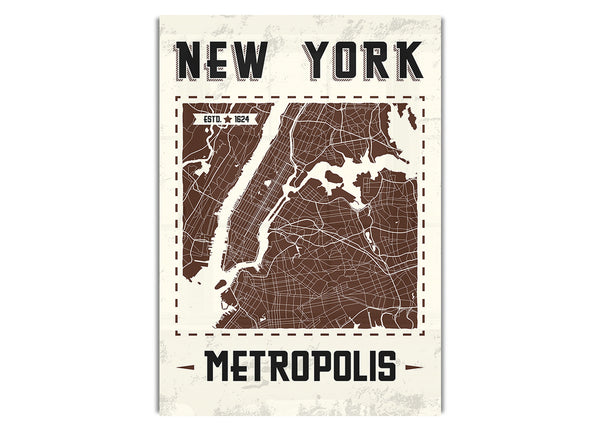 Retro map Of The City 9