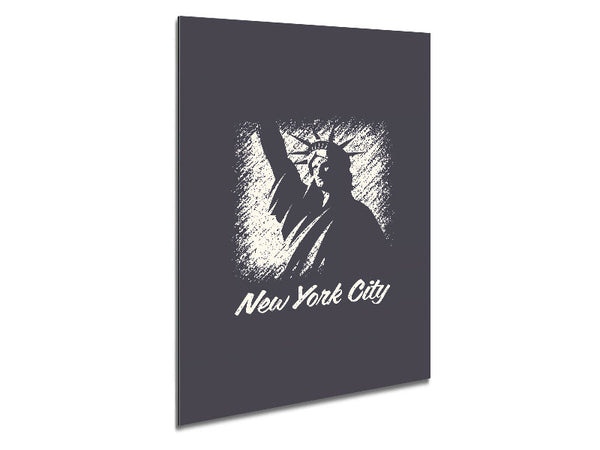 Statue of Liberty Outline Metal Print