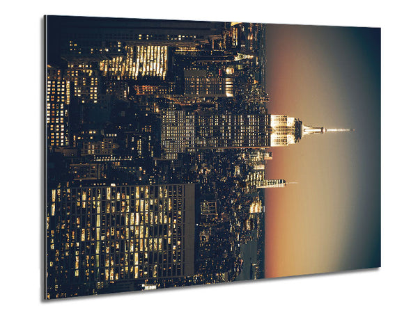 Empire State Building Light Up Metal Print