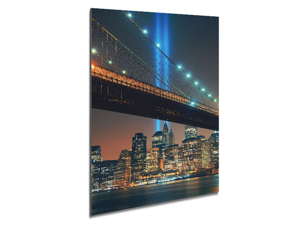 Gedenken an die Twin Towers über die Brücke