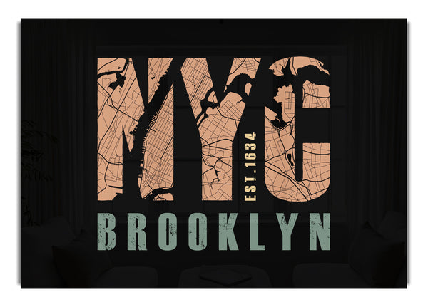 Retro map Of The City 5