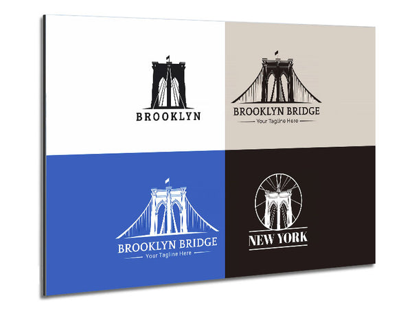 Brooklyn Bridge Design Metal Print