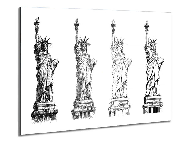 Statue Of Liberty Drawings Metal Print