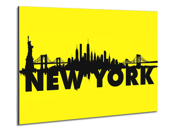 Yellow NYC Metal Print