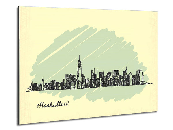 Outline Of The City 8 Metal Print