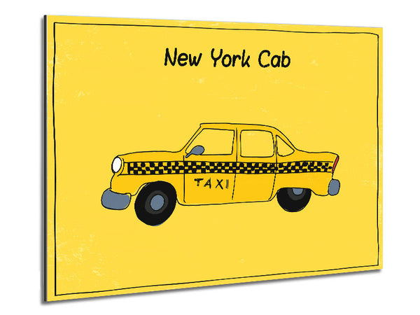 NYC Retro Cab Metal Print