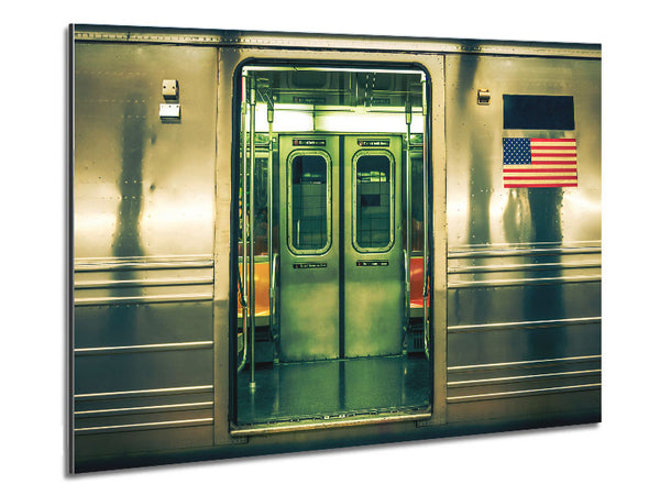 Subway Train Metal Print