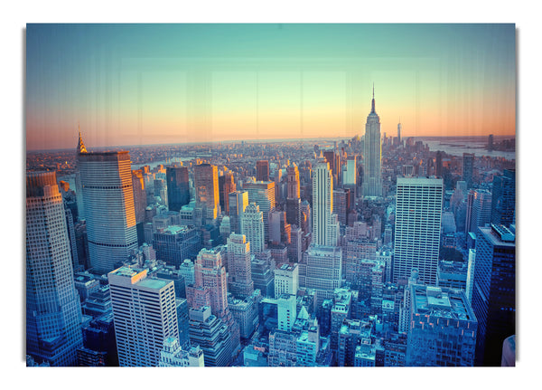 An einem Wintermorgen über der Stadt