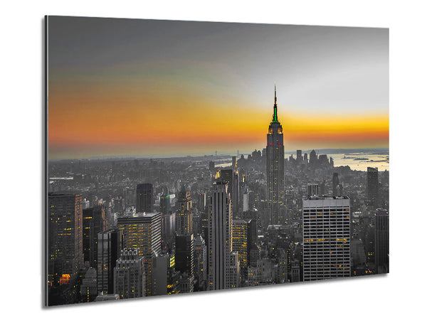Golden Metal Print