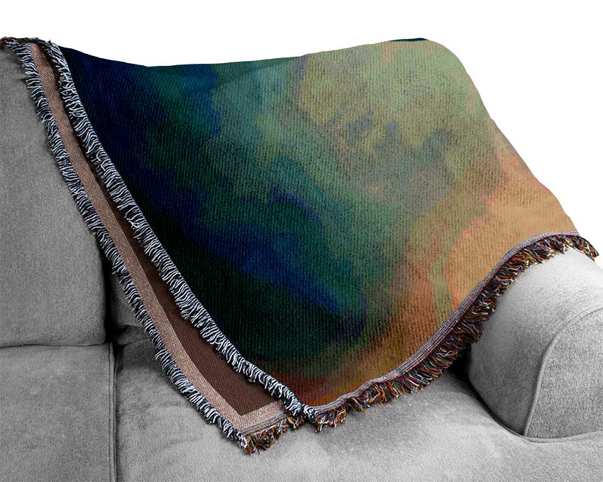 Statue Of Liberty Skies Woven Blanket