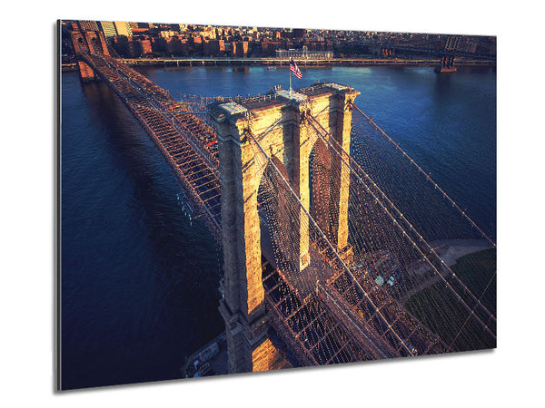 Brooklyn Bridge Above Metal Print