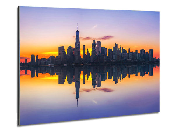 Perfect Sunset Reflections Metal Print