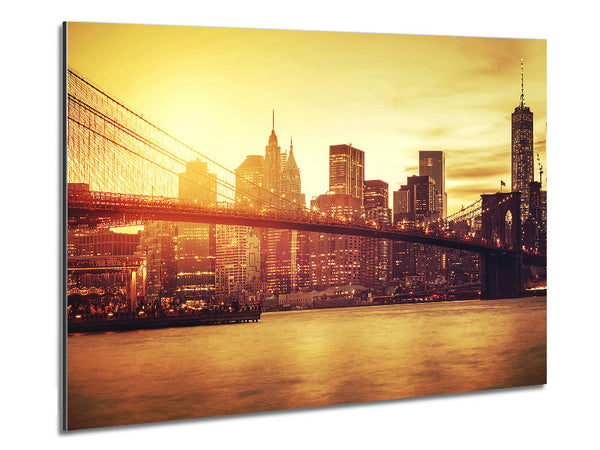 Brooklyn Bridge Splendour Metal Print