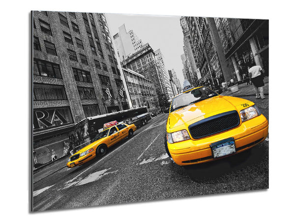 Yellow Cabs In NYC Metal Print