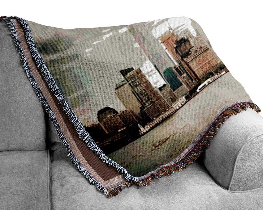 Statue Of Liberty Flame Woven Blanket