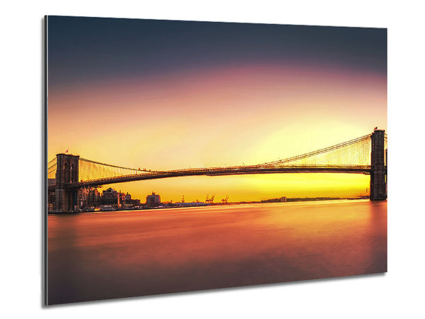 Sonnenuntergang über der Brooklyn Bridge
