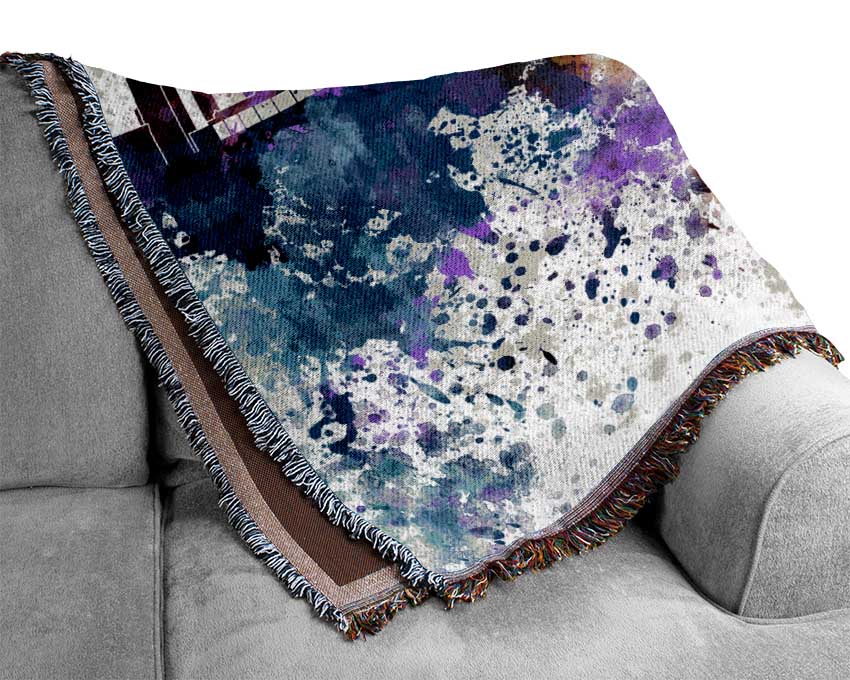 Rainbow Splash 1 Woven Blanket