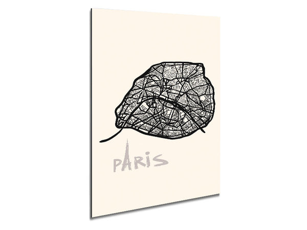 Map Of The City 9 Metal Print