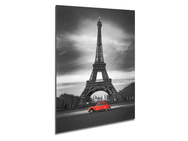 Eiffelturm, rotes Auto