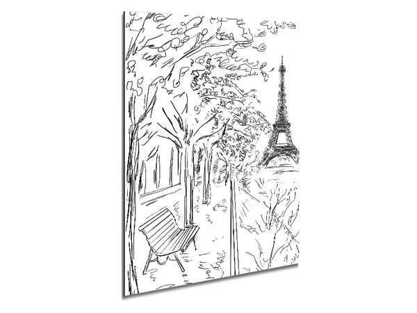 Eiffel Tower Streets 6 Metal Print