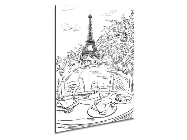 Eiffel Tower Streets 5 Metal Print