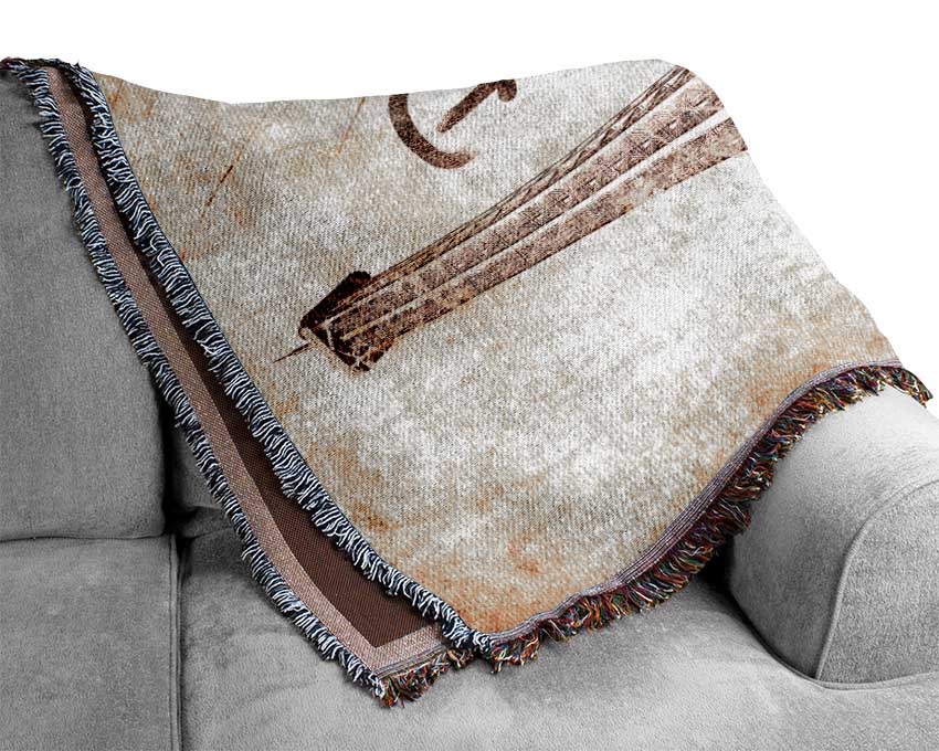 Eiffel Tower Retro 7 Woven Blanket