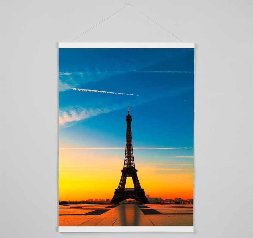 Eiffel Tower Sunset 1 Hanging Poster - Wallart-Direct UK