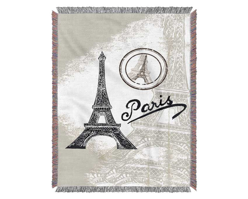 Eiffel Tower Woven Blanket