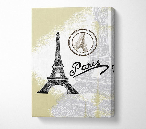  A Canvas Print of Eiffel Tower Canvas Wall Art
