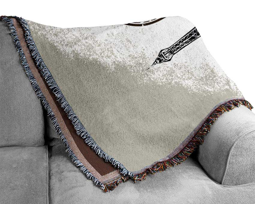 Eiffel Tower Woven Blanket
