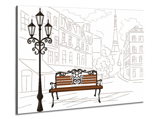 Eiffel Tower Streets 11 Metal Print