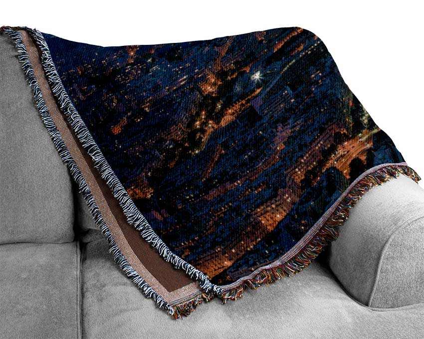 Eiffel Tower Night Light Woven Blanket
