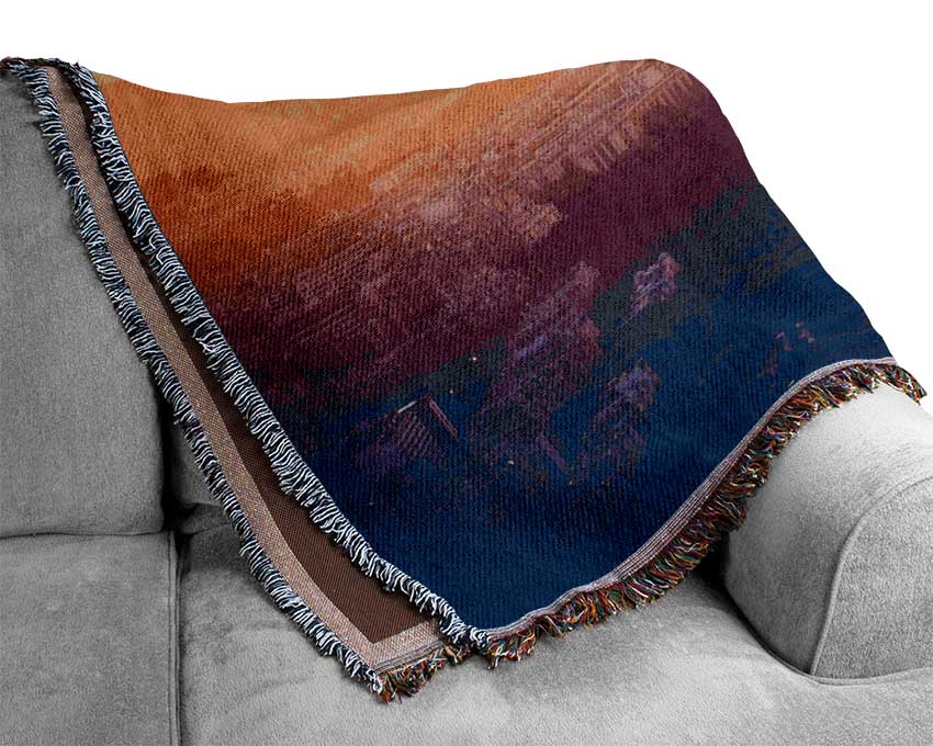 Eiffel Tower Over The Cit Woven Blanket