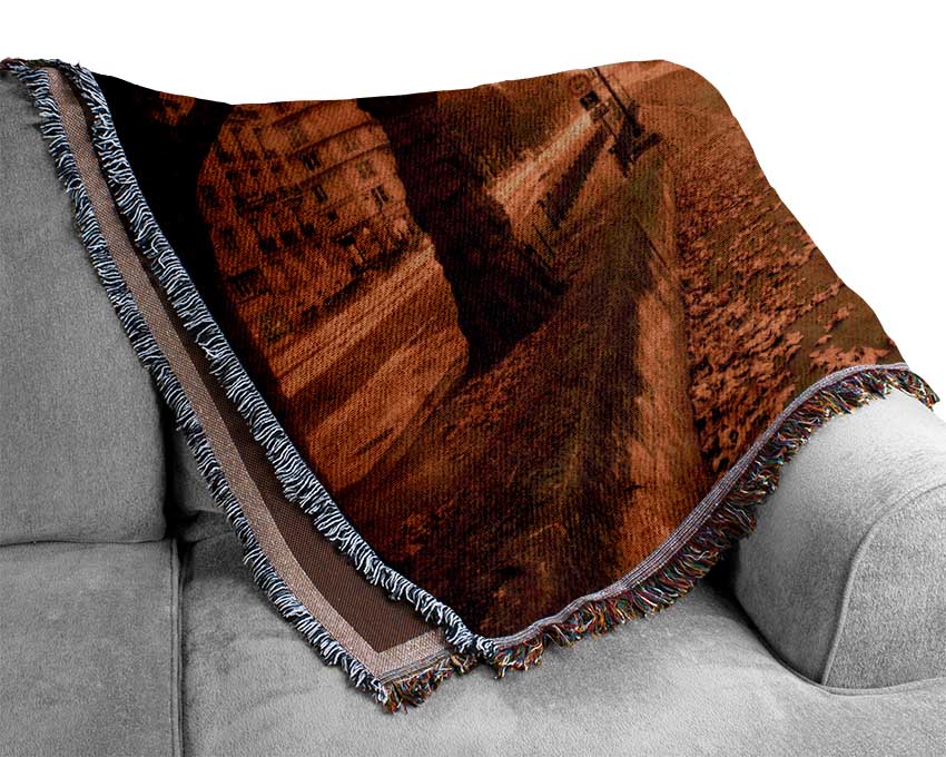 Eiffel Tower Retro 11 Woven Blanket