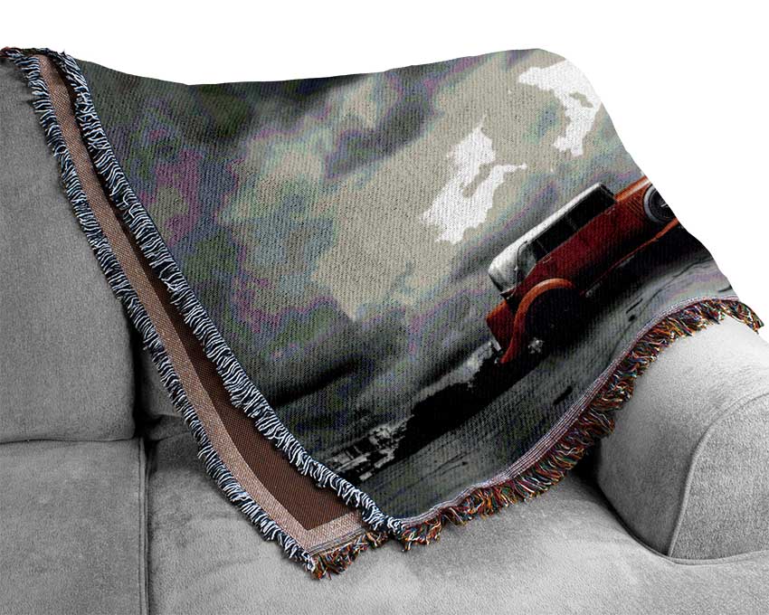 Eiffel Tower Red Classic Woven Blanket