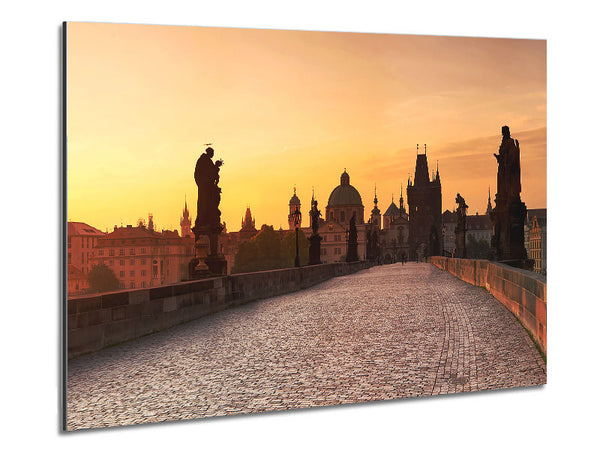 Morgenglühen auf der Karlsbrücke