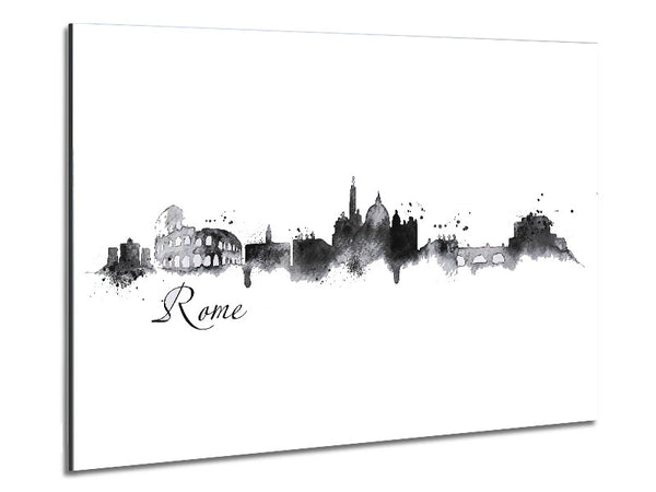 Black Outline Metal Print