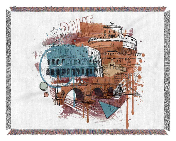 Rainbow City 1 Woven Blanket