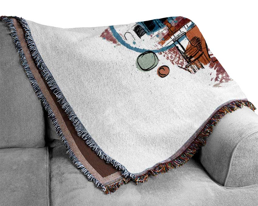 Rainbow City 1 Woven Blanket