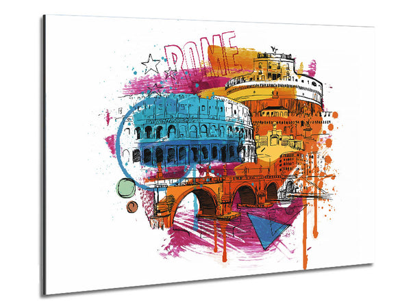 Rainbow City 1 Metal Print