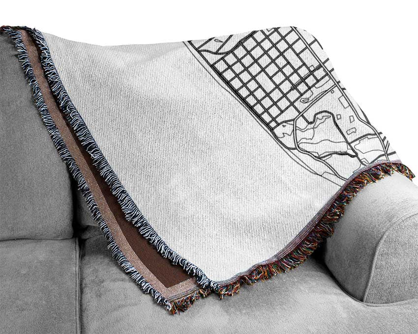 Map Of The City 2 Woven Blanket