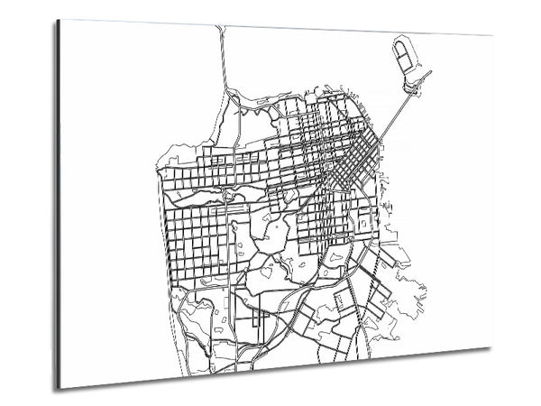 Map Of The City 2 Metal Print