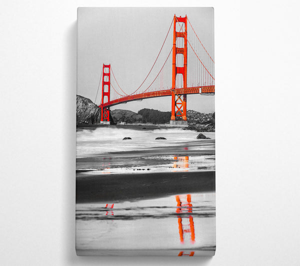 Golden Gate Bridge rote Reflexionen