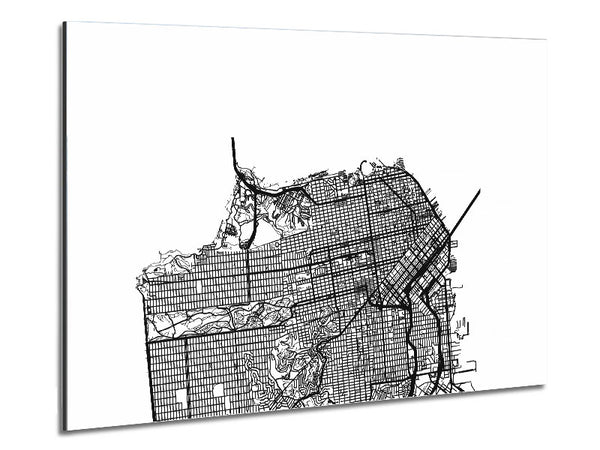 Map Of The City 5 Metal Print