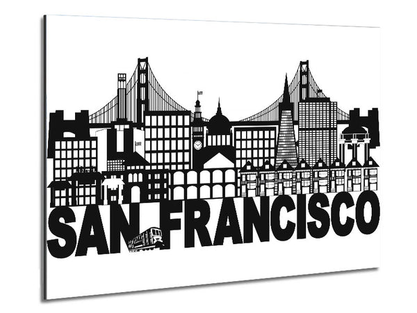 Outline Of The City 3 Metal Print
